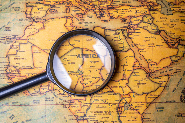 Αφρική στο χάρτη υφή φόντου - Φωτογραφία, εικόνα