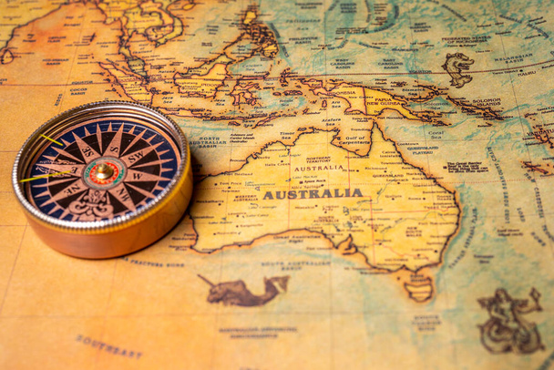 Avustralya haritada arka planda - Fotoğraf, Görsel