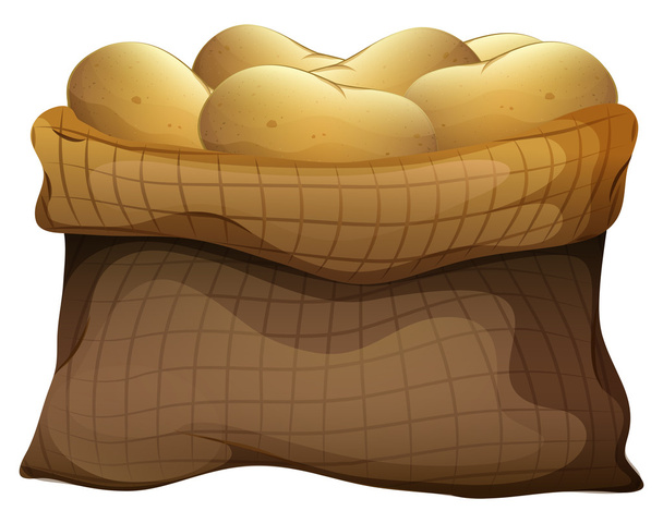 patates çuvalı - Vektör, Görsel