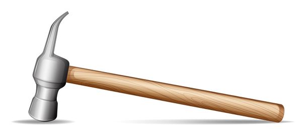 egy fából készült kalapács - Vektor, kép