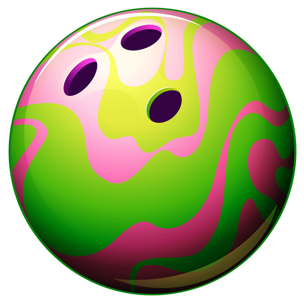 een bowling bal - Vector, afbeelding
