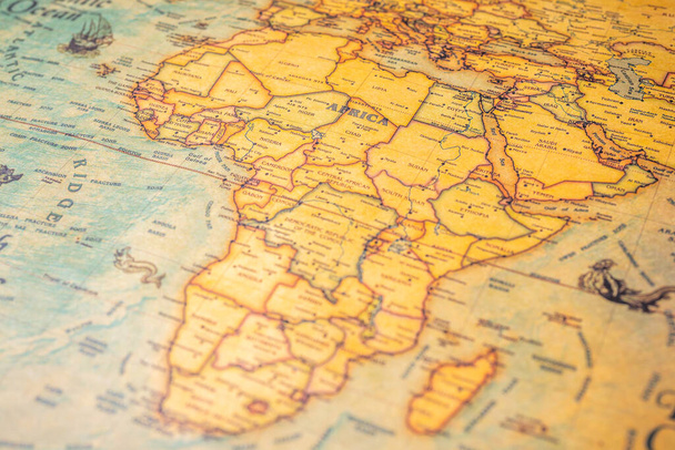 Африка на карте мира - Фото, изображение