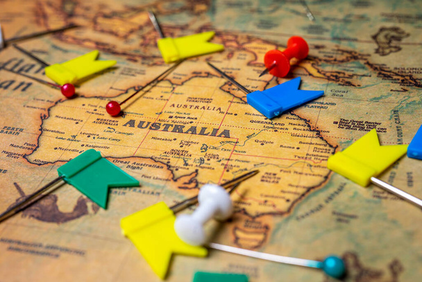 Australien auf der Landkarte Hintergrund - Foto, Bild