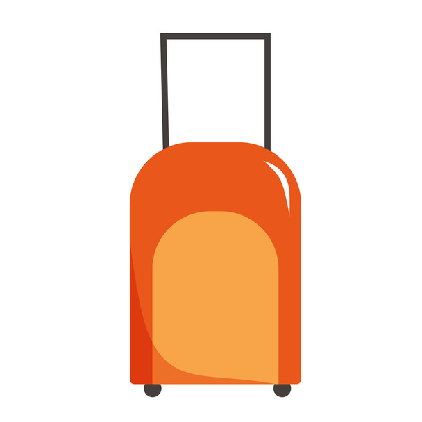 漫画のフラットスタイルの妥当性のベクトルイラスト。休暇、フライト、旅行、移動に適したスーツケース - ベクター画像