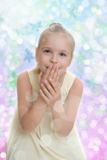 surprised girl on a white background - Foto, Imagen