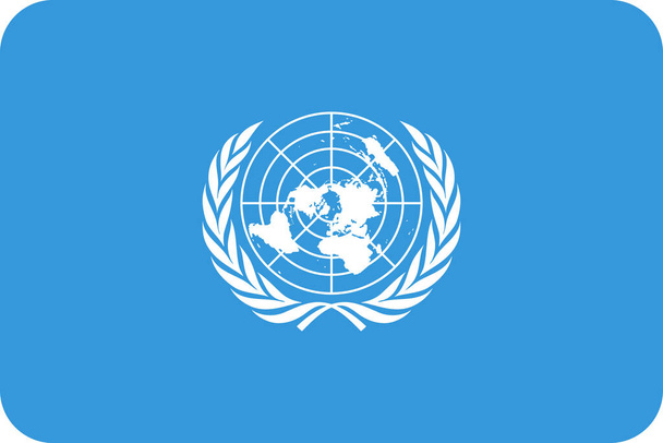 bandeira nações un ícone em estilo plano - Vetor, Imagem