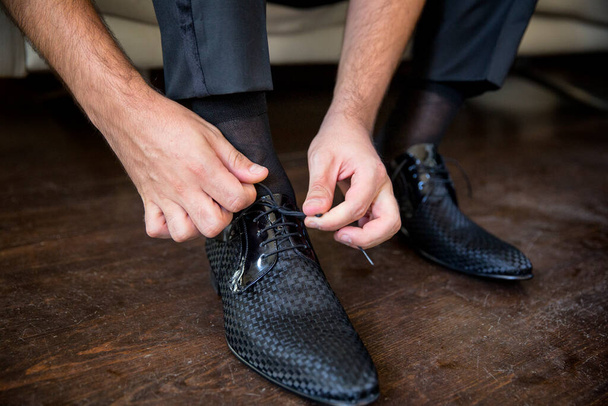Γαμήλια παπούτσια, Γάμος Προετοιμασία, Γαμπρός - Φωτογραφία, εικόνα