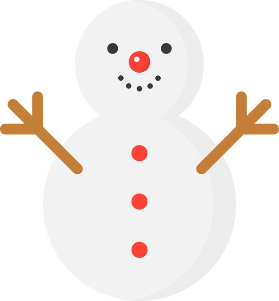 icône de neige glacée de Noël dans un style plat - Vecteur, image