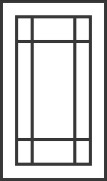 dekoráció ajtó háztartás ikon körvonalazott stílusban - Vektor, kép