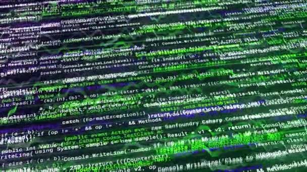 Hacking-Programm-Code auf einem Computerbildschirm geschrieben, nahtlose Schleife. Animation. Konzept der Online-Sicherheit und Cyber-Angriffe. - Filmmaterial, Video