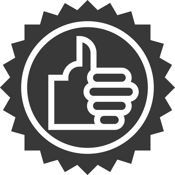 award badge e-commerce icoon in solide stijl - Vector, afbeelding
