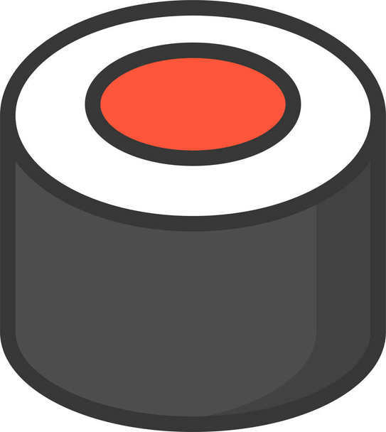 food japan line icon in filled-outline style - Wektor, obraz