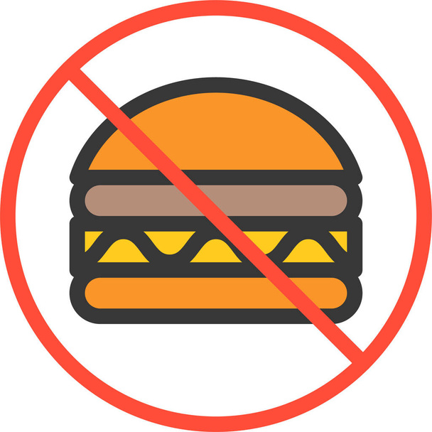 fitness food food control icon in filled-outline style - Vetor, Imagem