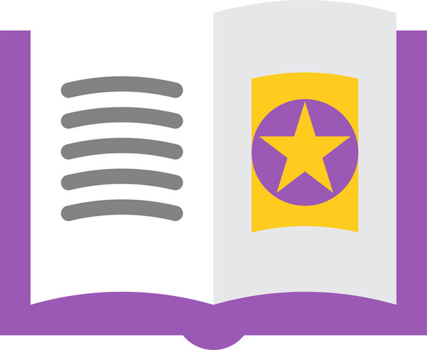 book education halloween icon in flat style - Vector, Image