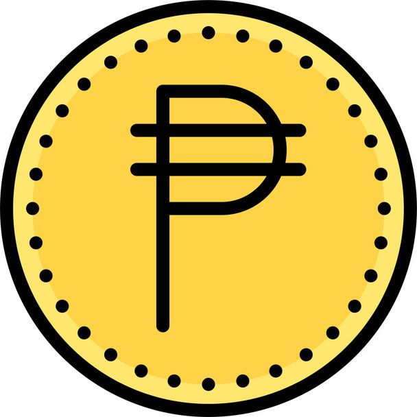значок монети кубика песо валюти
 - Вектор, зображення
