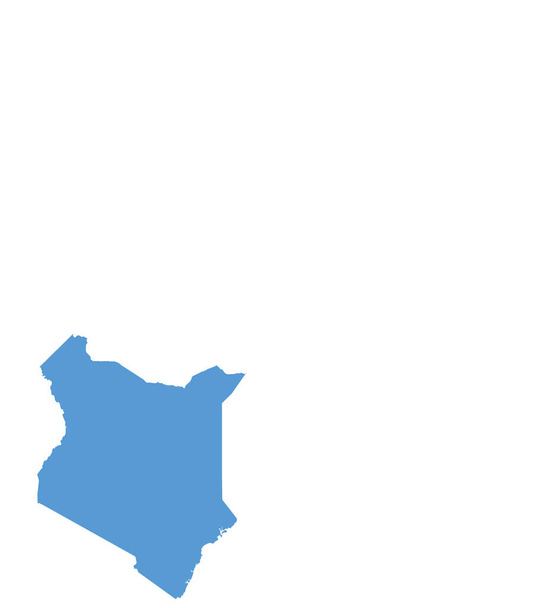 kenya map country icon in solid style - Vector, Image