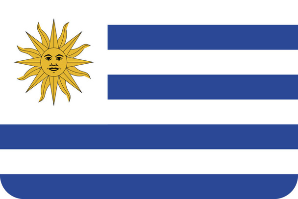 bandeira do país ícone nacional em estilo plano - Vetor, Imagem