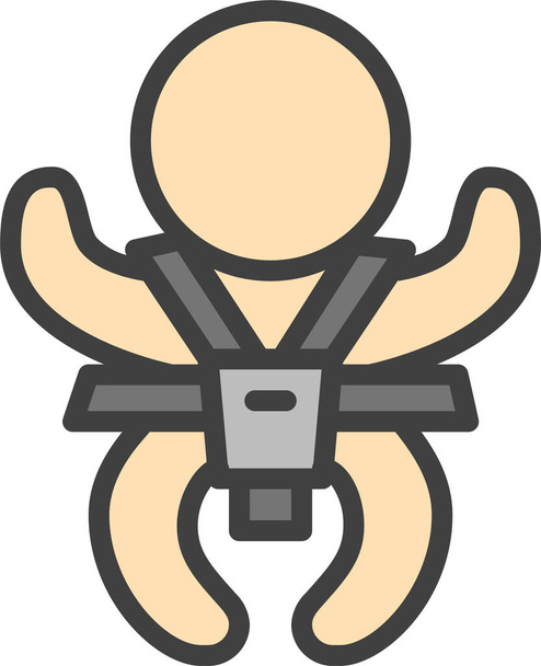 иконка безопасности ребенка в стиле заполненного контура - Вектор,изображение
