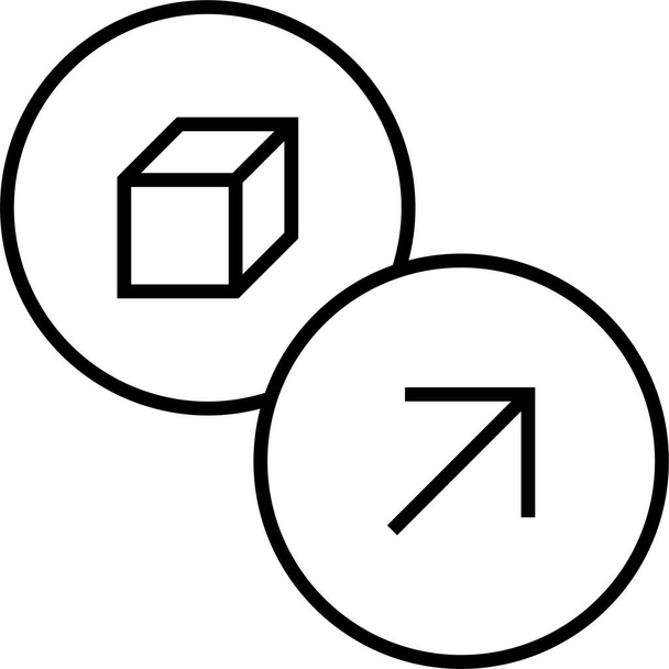 deliver export package icon in outline style - Vector, Image