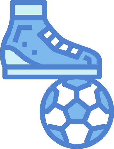 bal voet voetbal pictogram in sport categorie - Vector, afbeelding