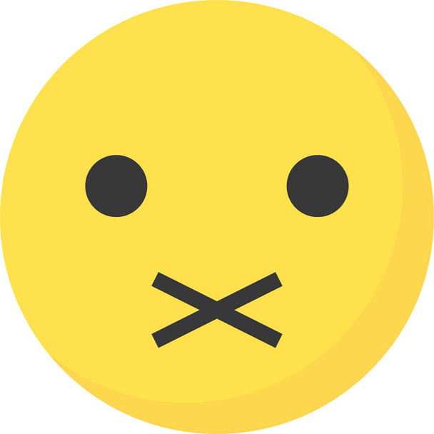 emoji icono de expresión emoticono en estilo plano - Vector, imagen