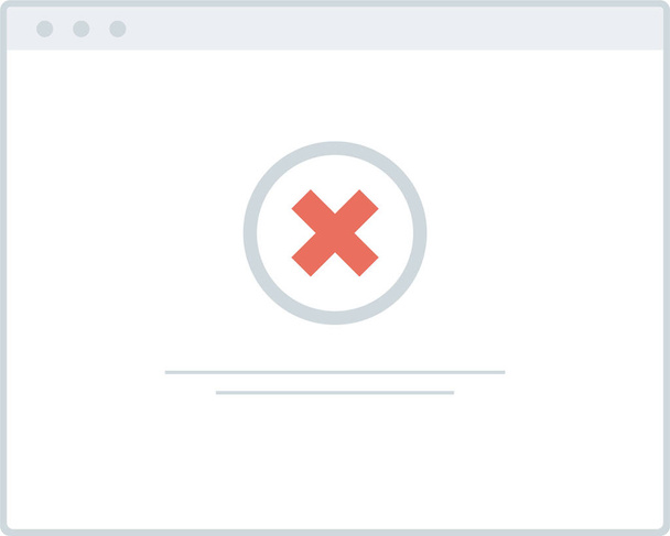 icona del layout di errore del browser in stile piatto - Vettoriali, immagini