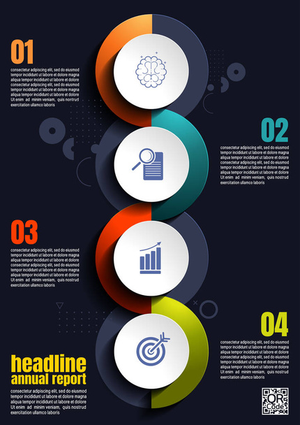infographics business, process chart design template for presentation, abstract timeline elements. - ベクター画像