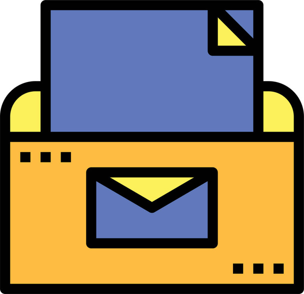 communications email envelope icon in filledoutline style - Vector, Image