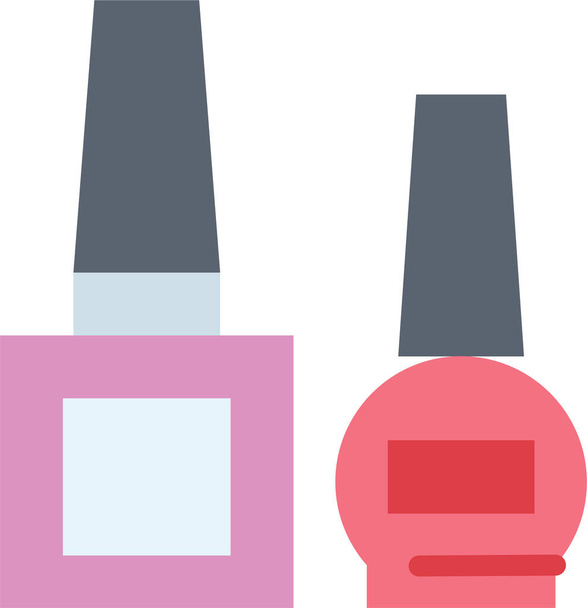 krása make-up nehty ikona v plochém stylu - Vektor, obrázek