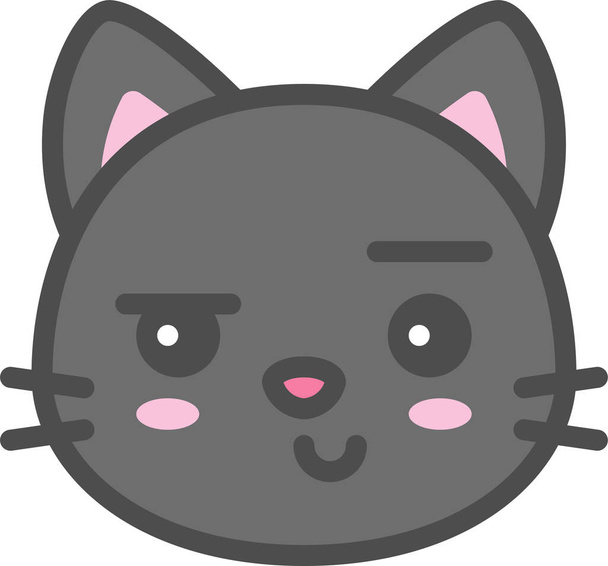 avatar chat icône mignonne dans le style filledoutline - Vecteur, image