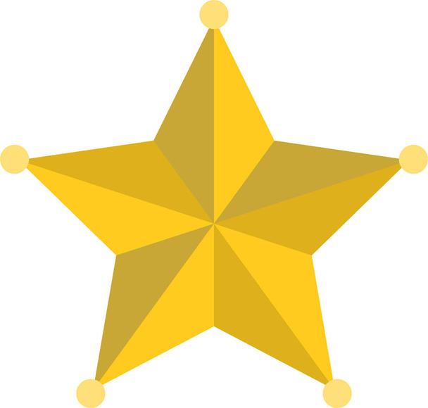 christ ornament star icon in flat style - Vector, Image