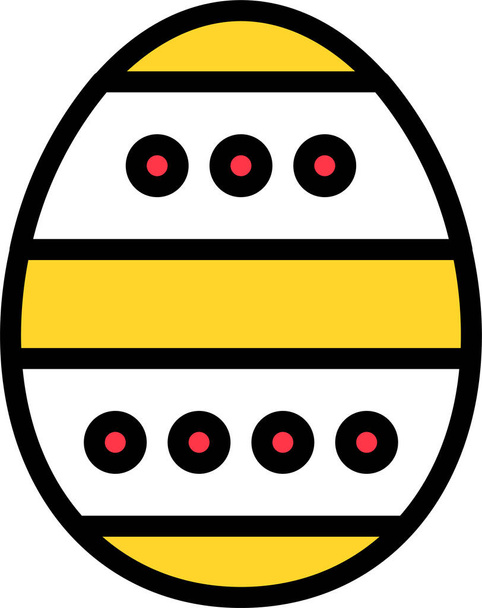 иконка пасхального яйца в стиле филедлайна - Вектор,изображение