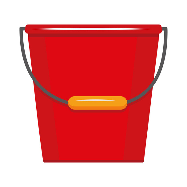 Insulated container for washing and cleaning, color vector illustration in the flat style. - Vector, Imagen