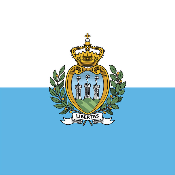 bandiera di paese icona marino in stile piatto - Vettoriali, immagini