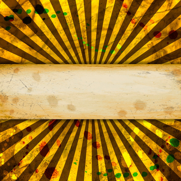 Vintage template. Rays. Abstract background - Vector, Image