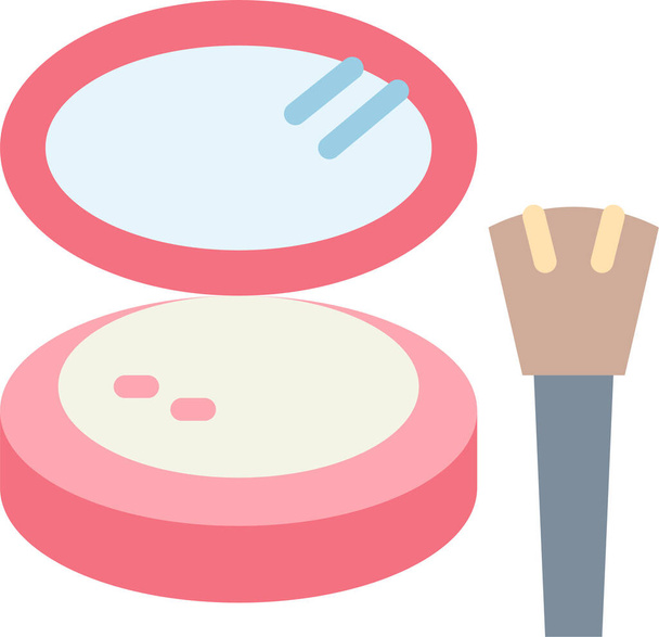 beauty grooming powder icon in flat style - Vector, Image