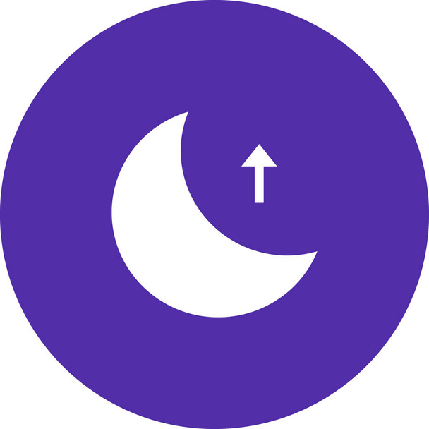 vyšší měsíční noční ikona v pevném stylu - Vektor, obrázek