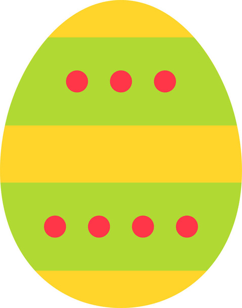 икона пасхального яйца в плоском стиле - Вектор,изображение