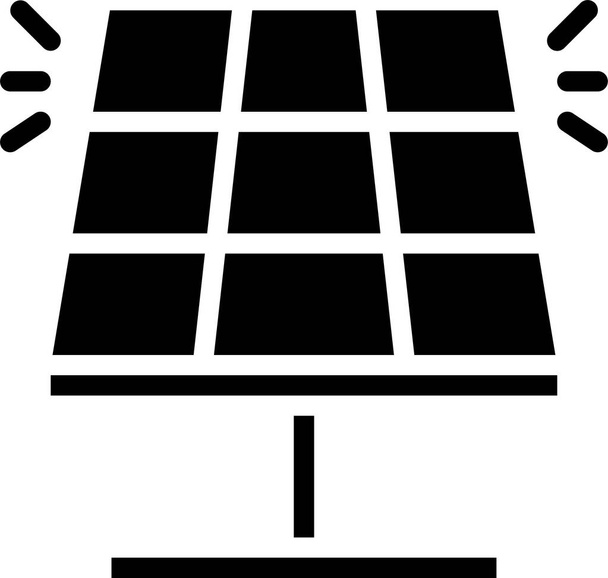 energy industry panel icon in solid style - Vector, Image
