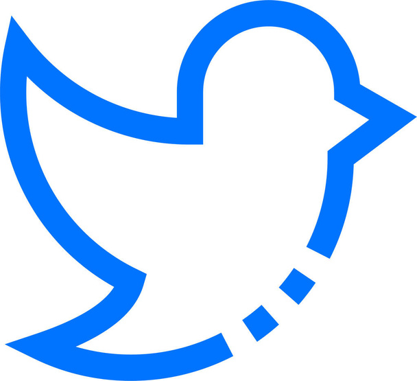 icono de signo de comunicación de pájaro en estilo de esquema - Vector, Imagen