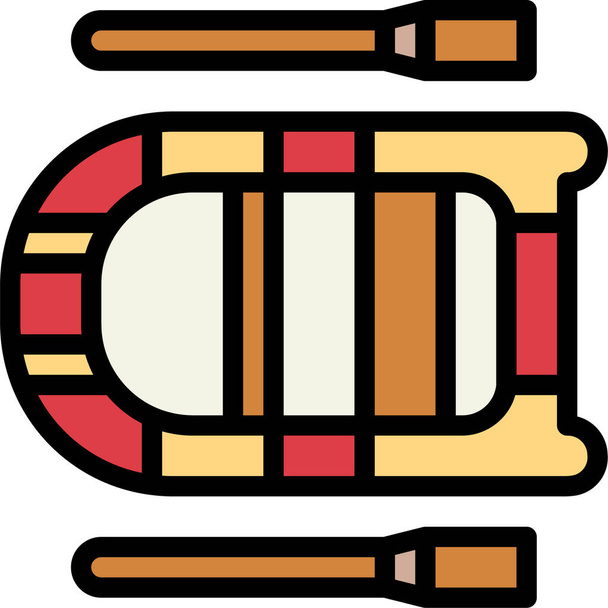 boat emergency helms icon in filledoutline style - Vector, afbeelding