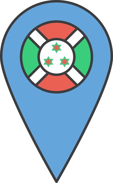african burundi country icon in filledoutline style - Vector, Image