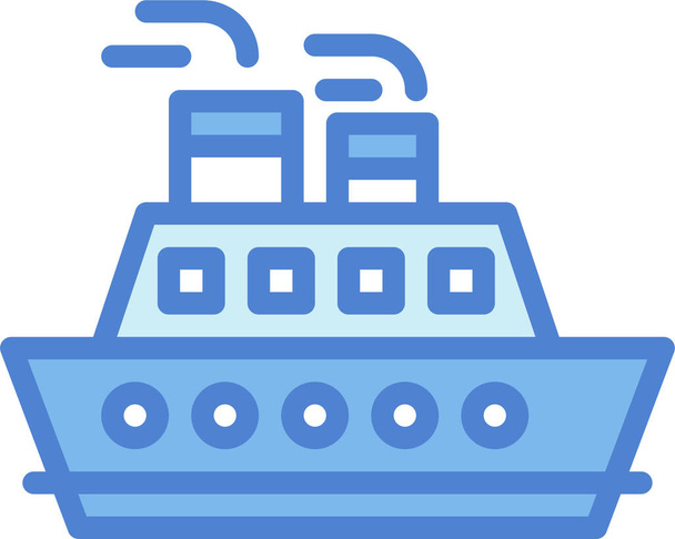 boot cruiser veerboot pictogram - Vector, afbeelding