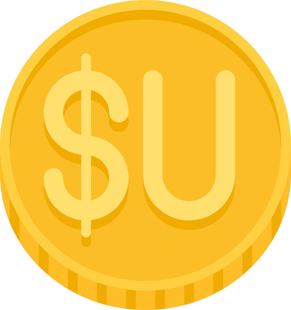 песо уругвайський песо гроші значок
 - Вектор, зображення