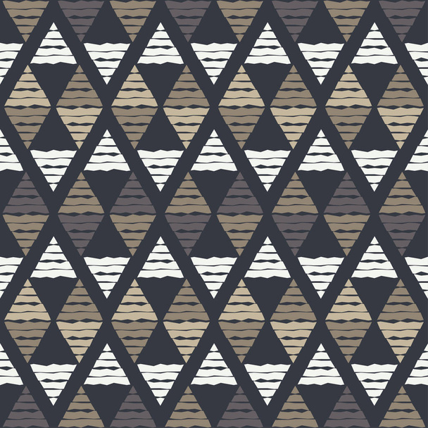 Mexican plaid. Navajo. Seamless pattern. Design with manual hatching. Textile. Ethnic boho ornament. Vector illustration for web design or print. - Wektor, obraz