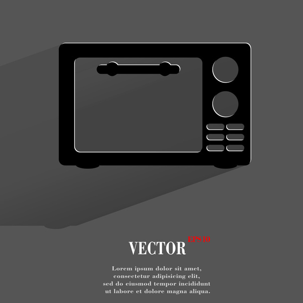 icona del microonde. design moderno e piatto
 - Vettoriali, immagini