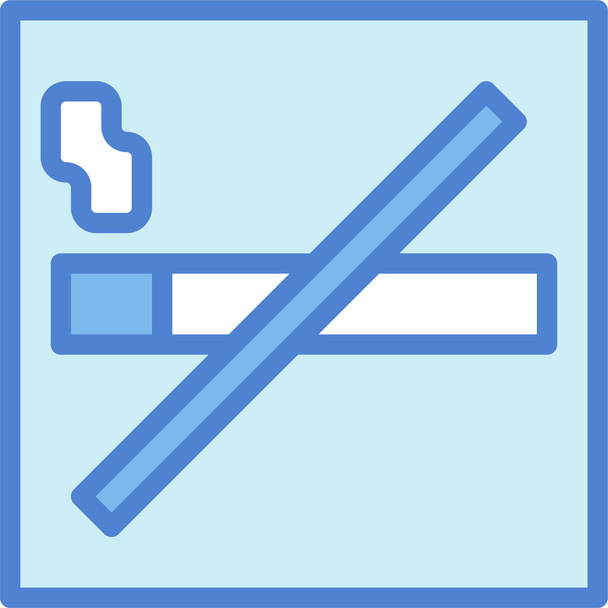cigarette no signaling icon in filledoutline style - Vector, Image