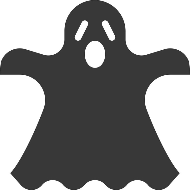 character ghost halloween icon in solid style - Διάνυσμα, εικόνα