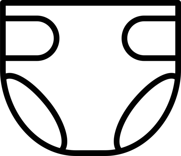 baba rövidnadrág pelenka ikon vázlatos stílusban - Vektor, kép