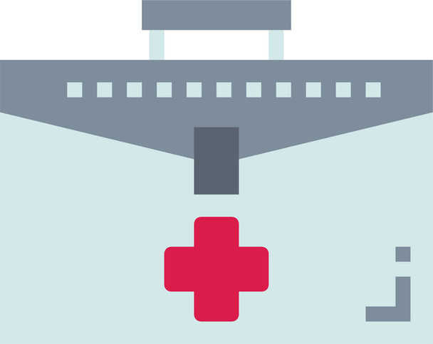 aid doctor first icon in flat style - Διάνυσμα, εικόνα
